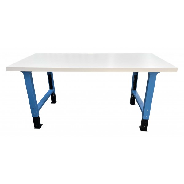 Adjustable workbench with laminate coating 2000 x 800 x 50mm