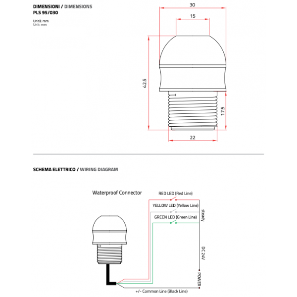 LED signal lamp PLS 95/030 Maggie