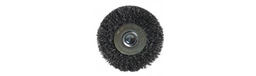 Brosses circulaires sur tige ACIER